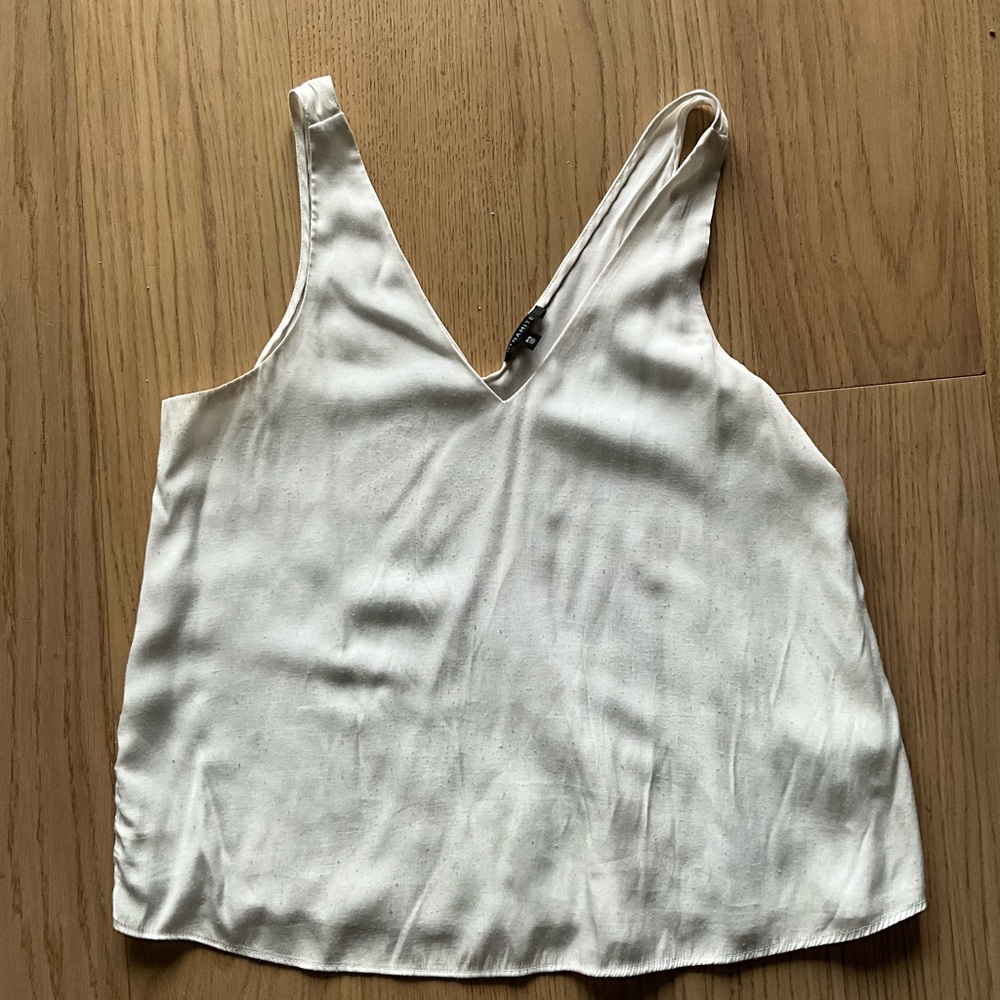 Dynamite Cream Satin Tank Top
